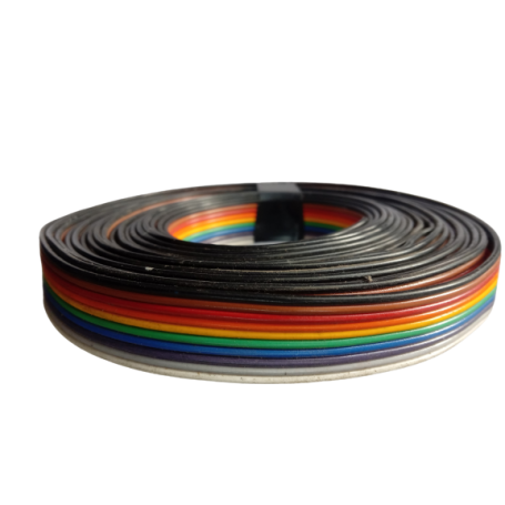 Ribbon wire-10 core Rainbow Colour Flat Cable Roll for project